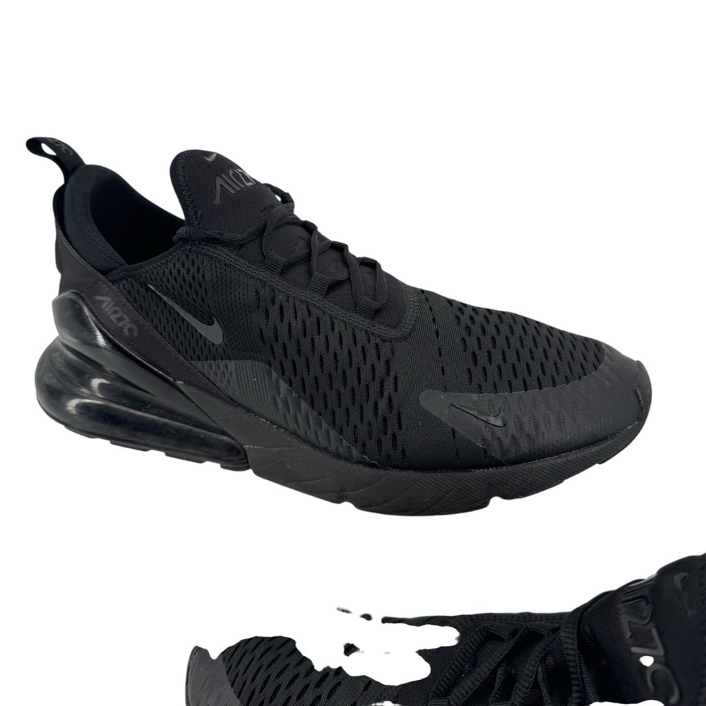 Nike Air Max 270 Black Mesh Sneakers Men’s Size 12.5 Running Shoes - Picture 7 of 13